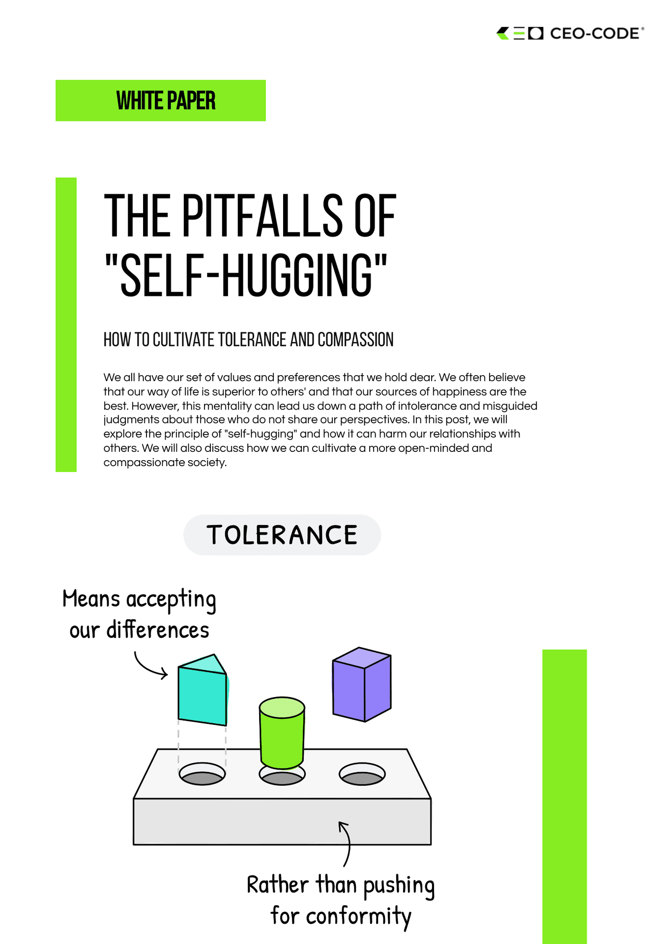 THE PITFALLS OF SELF HUGGING